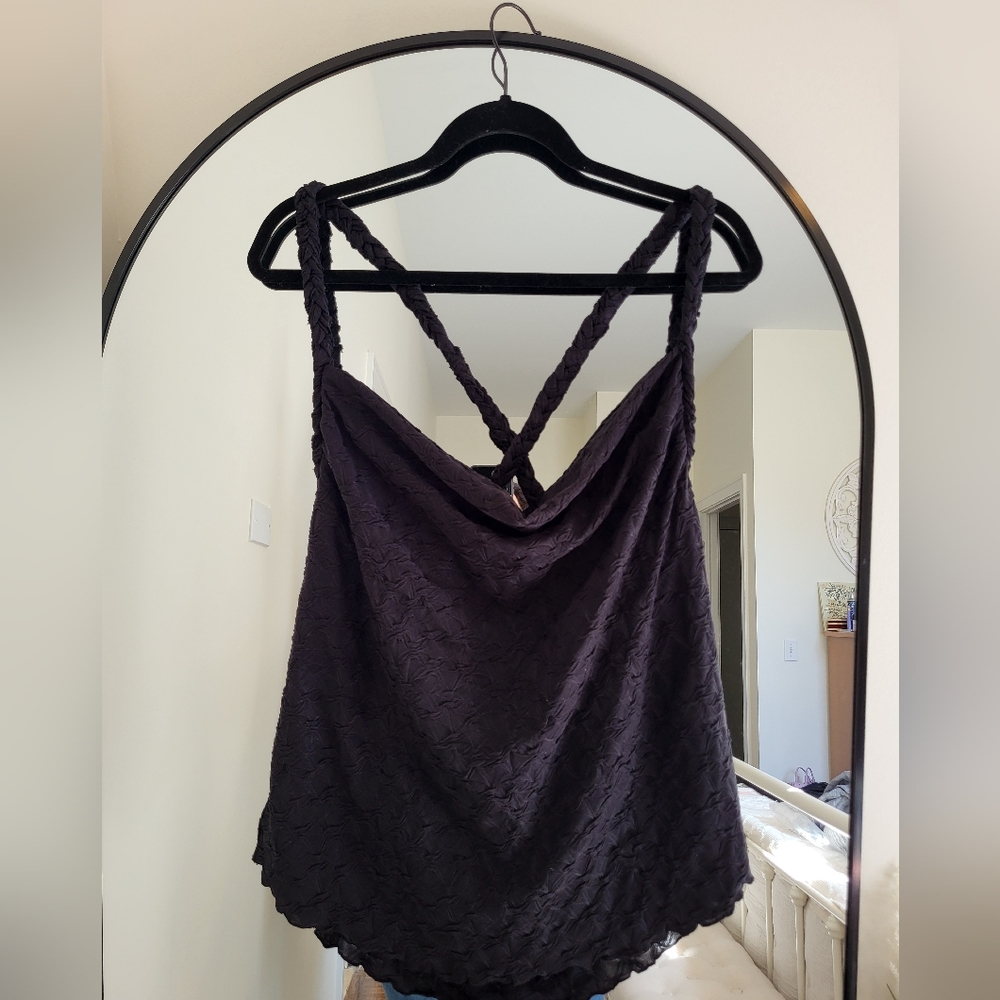 NWT Free People Mykonos Braided Trim Tank